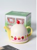 Porcelain Teapot in Yellow w/ S.S Infuser & Plastic Cover 800ML With Gift Box